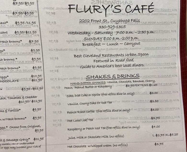 Flury's Cafe - Cuyahoga Falls, OH