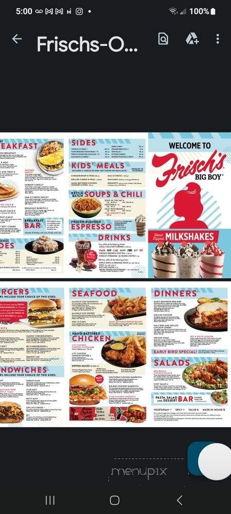 Frisch's Big Boy Restaurant - Cincinnati, OH menu_pic