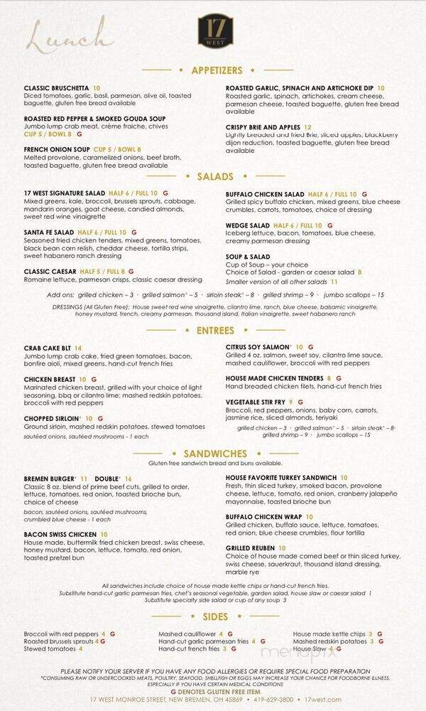 Grille - New Bremen, OH menu_pic