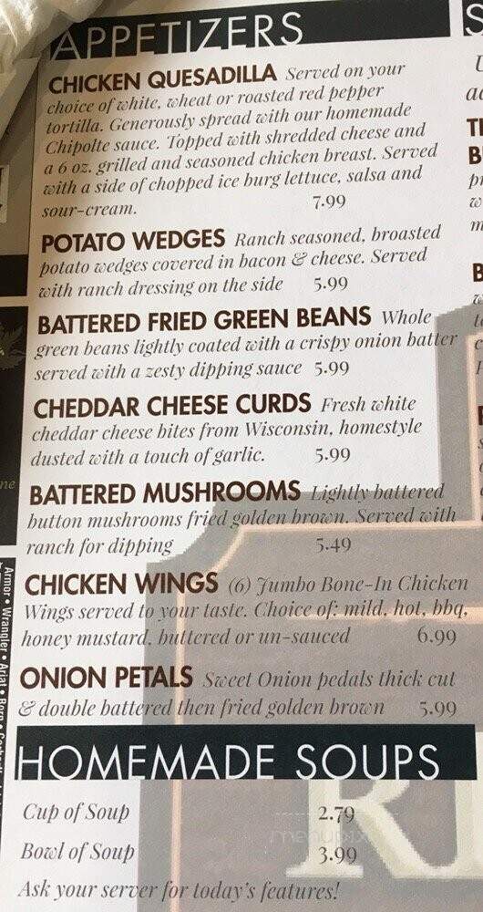Homestead Restaurant - Charm, OH menu_pic