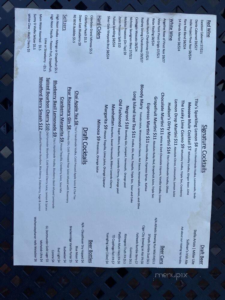 Hudsons On The Green - Hudson, OH menu_pic