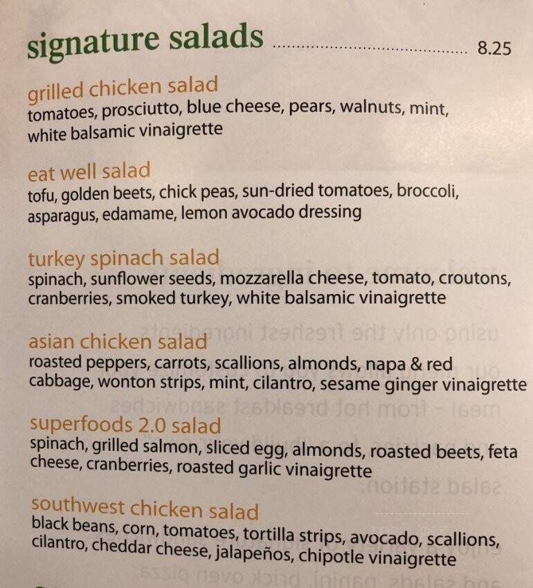 Ingedients - Cincinnati, OH menu_pic