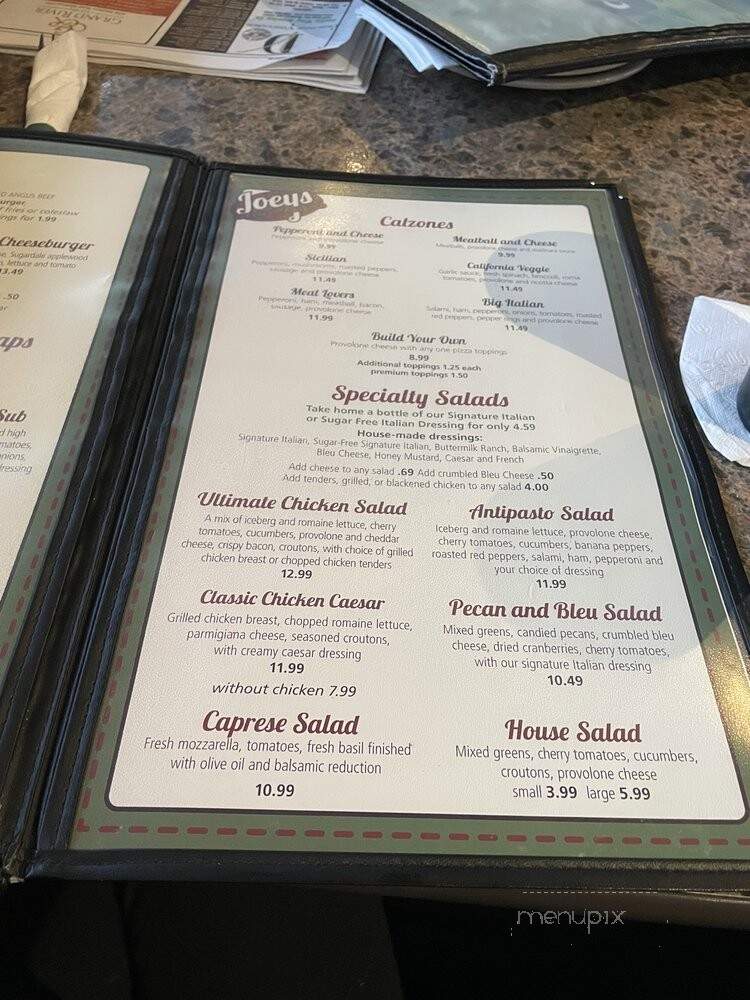Joey's Italian Grille - Madison, OH menu_pic
