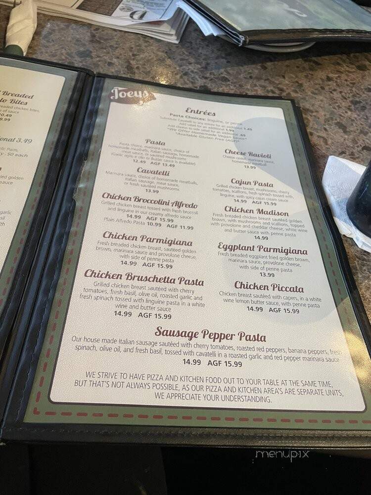 Joey's Italian Grille - Madison, OH menu_pic