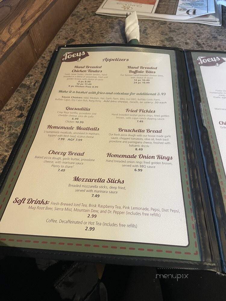 Joey's Italian Grille - Madison, OH menu_pic