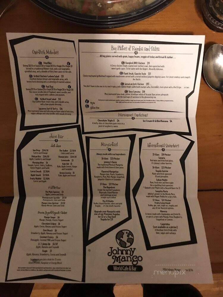 Johnny Mango - Cleveland, OH menu_pic