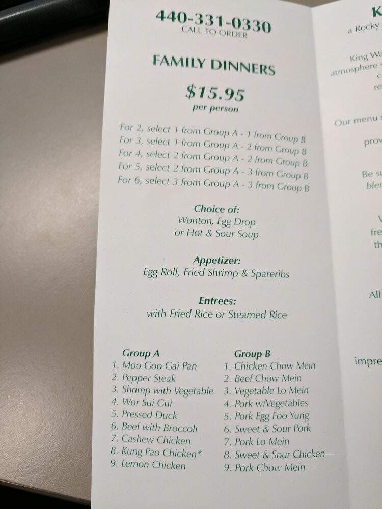 King Wah - Cleveland, OH menu_pic