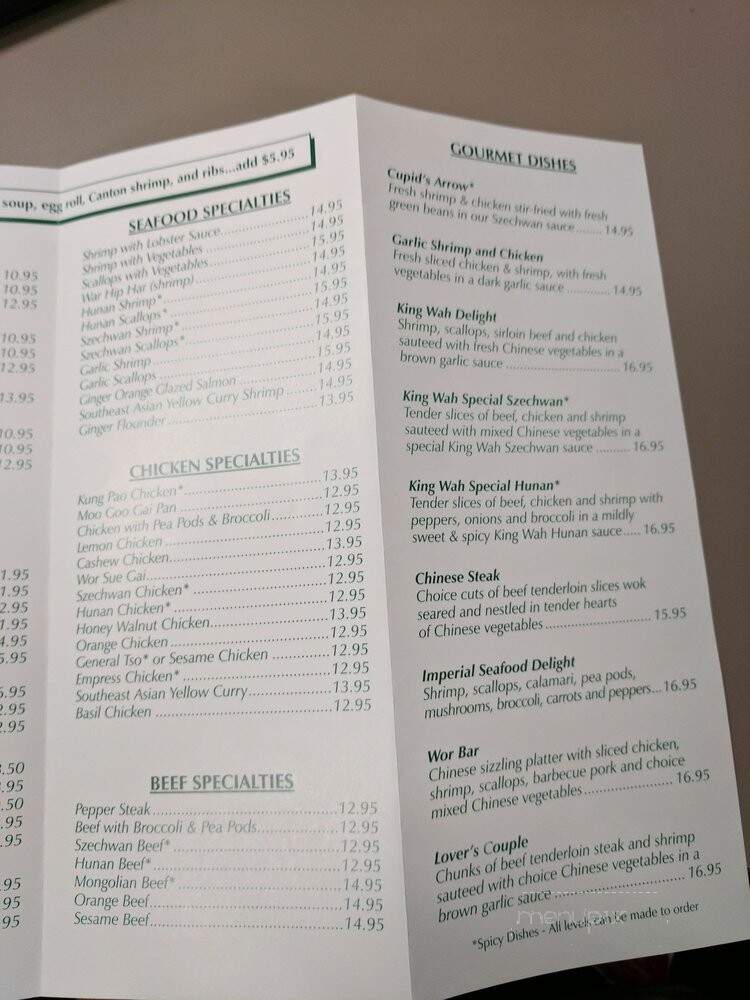 King Wah - Cleveland, OH menu_pic