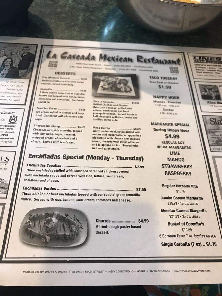 La Cascada Mexican Restaurant - Logan, OH