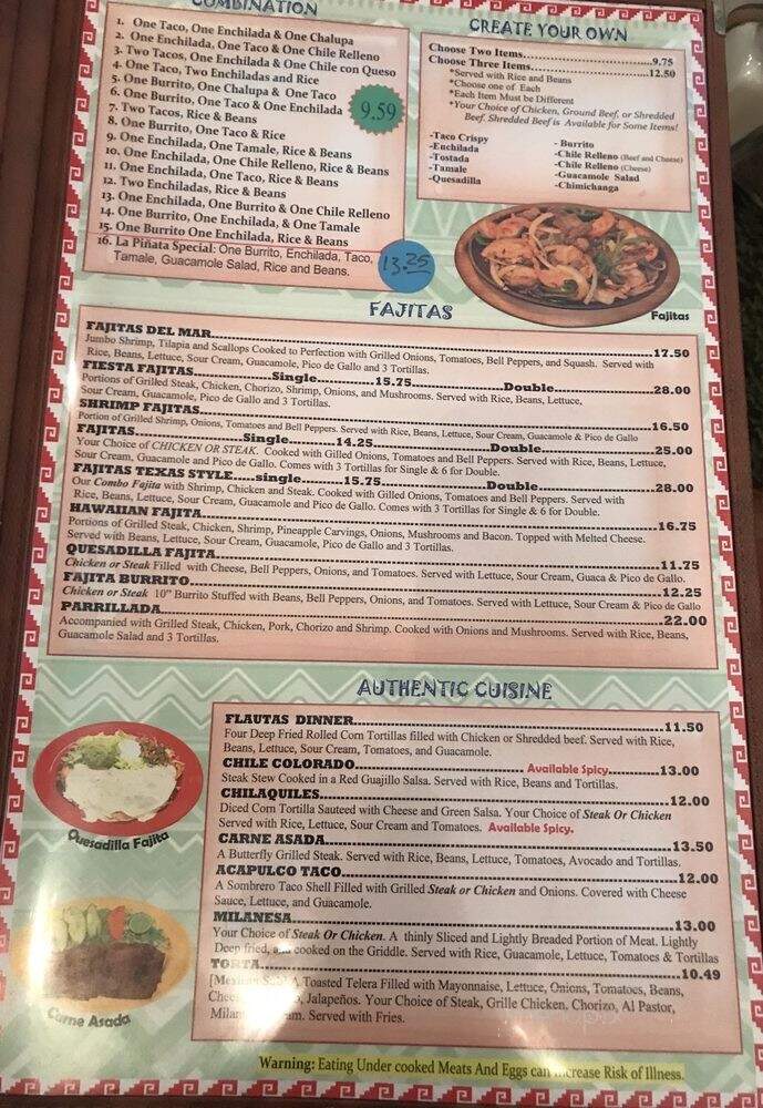 La Pinata Restaurant - Centerville, OH menu_pic