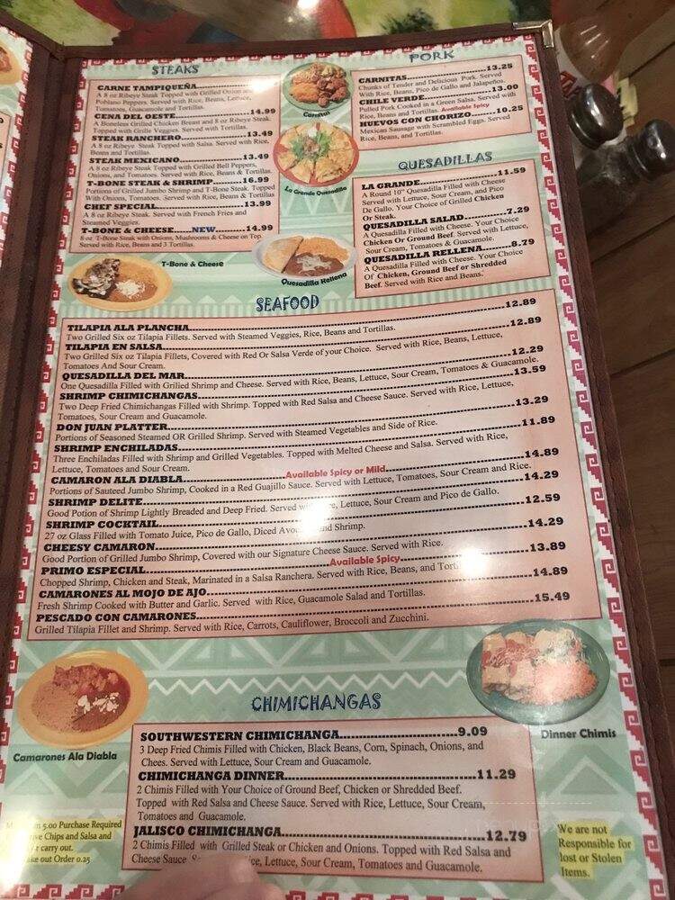 La Pinata Restaurant - Centerville, OH menu_pic