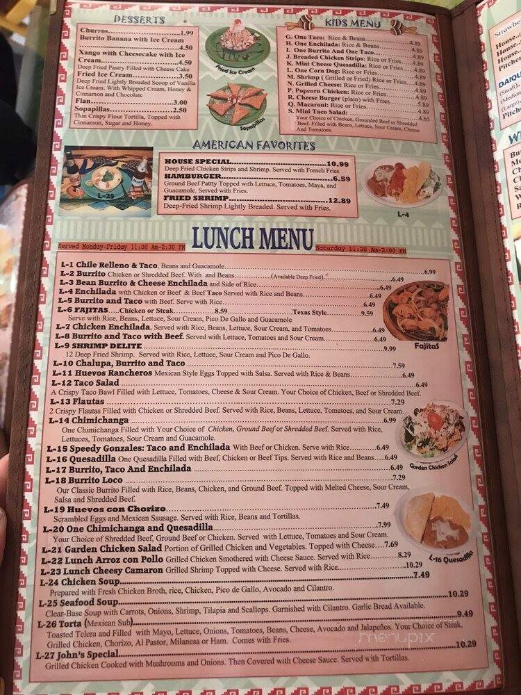 La Pinata Restaurant - Centerville, OH menu_pic