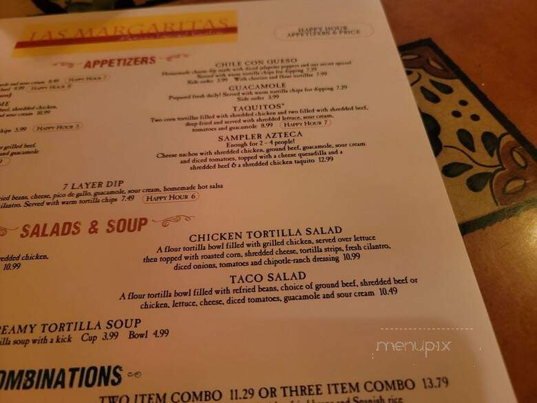 Las Margaritas - Westerville, OH menu_pic