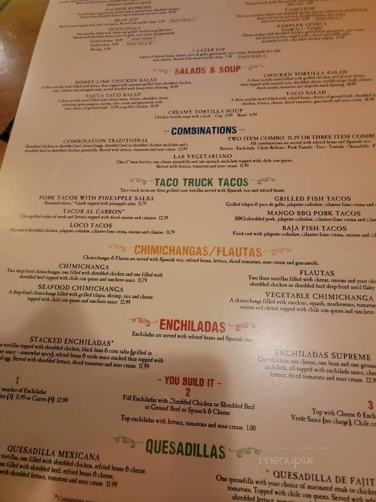Las Margaritas - Westerville, OH menu_pic