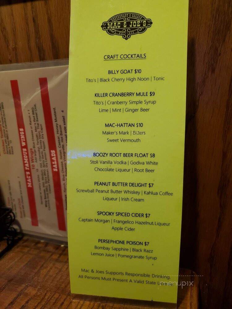 Mac& Joe's - Oxford, OH menu_pic