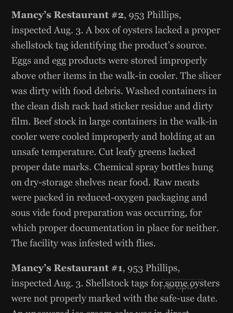 Mancy's Steaks - Toledo, OH