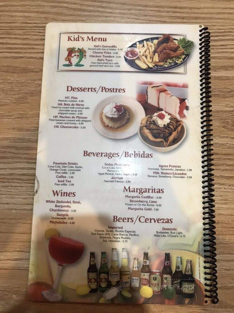 Mariachis Mexican Restaurant - Columbus, OH menu_pic