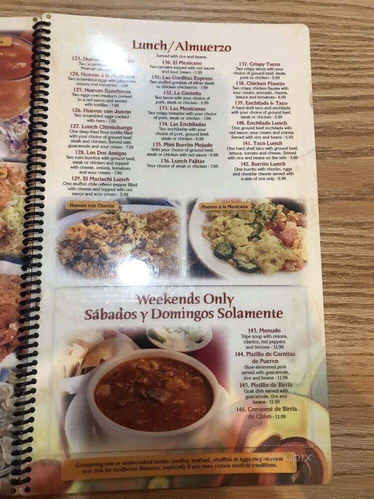 Mariachis Mexican Restaurant - Columbus, OH menu_pic