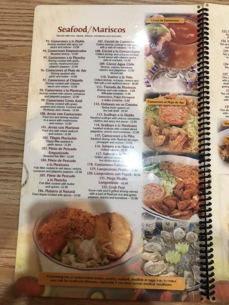 Mariachis Mexican Restaurant - Columbus, OH menu_pic