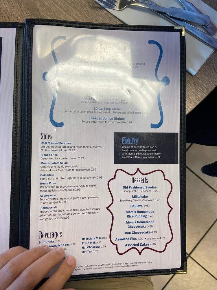 Mom's Deli & Grill - Cleveland, OH menu_pic