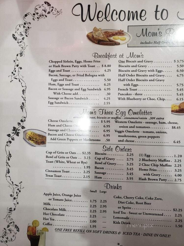 Mom's Restaurant - Lebanon, OH menu_pic