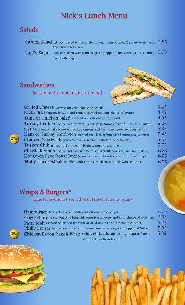 Nick's Family Restaurant - Elyria, OH menu_pic