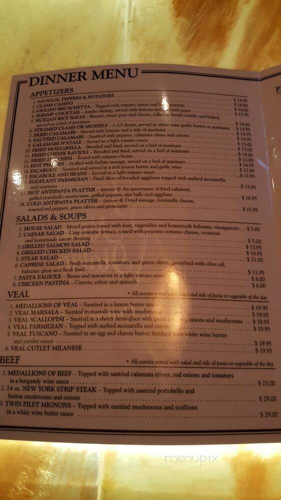 Nido Italia - Cleveland, OH menu_pic