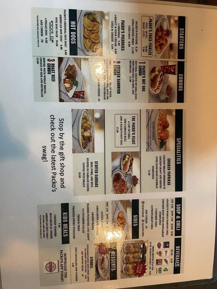 Packo's Tony - Toledo, OH menu_pic