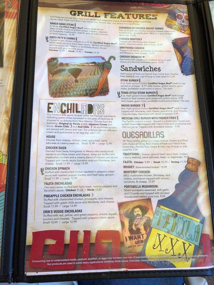 Pancho's Southwestern Grill - North Canton, OH menu_pic