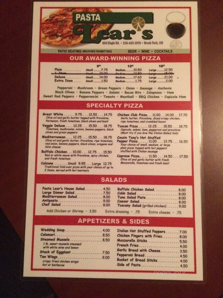 Pasta Lear's Pizzeria & Deli - Cleveland, OH