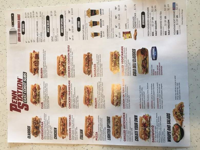Penn Station East Coast Subs - Troy, OH menu_pic