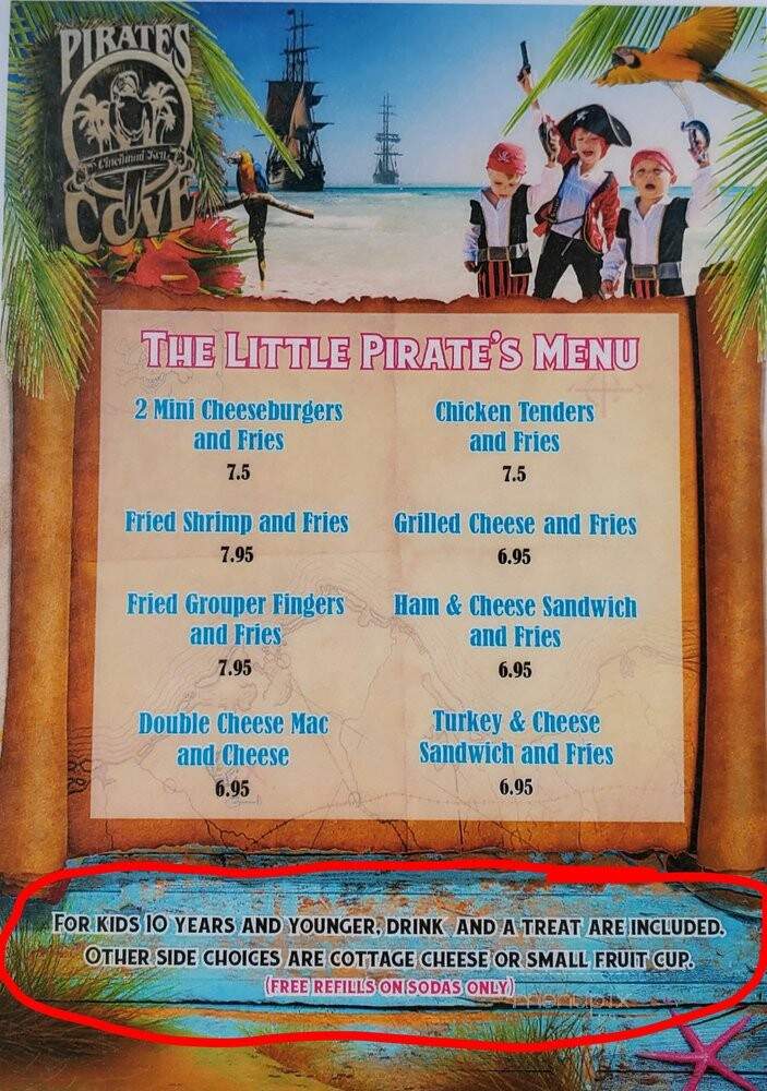 Pirates Cove Bar & Grill - Ashtabula, OH menu_pic
