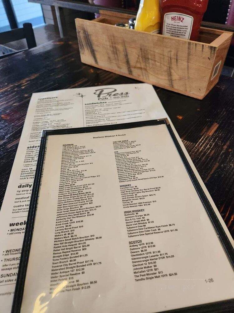 Press Grill Ltd - Columbus, OH menu_pic