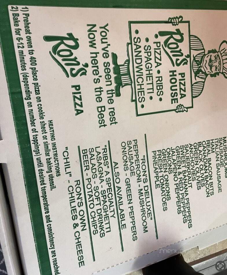 Ron's Pizza - Dayton, OH menu_pic