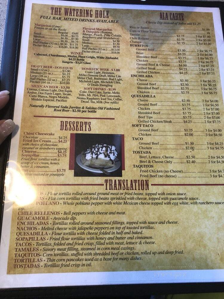 Salsitas - Youngstown, OH menu_pic