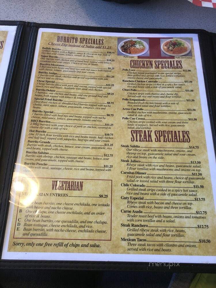 Salsitas - Youngstown, OH menu_pic