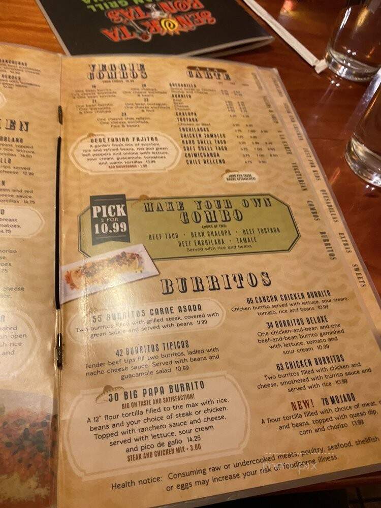 Senorita Bonitas - Cleveland, OH menu_pic