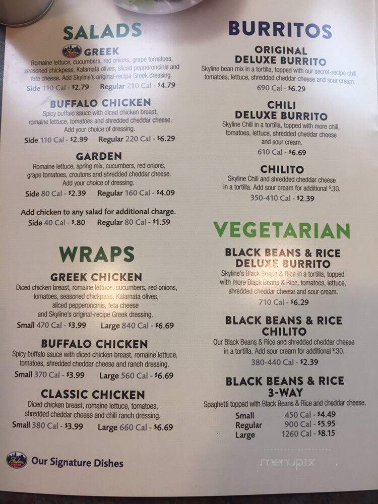 Skyline Chili - Eaton, OH menu_pic