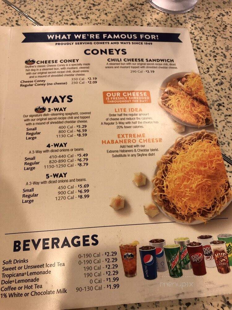 Skyline Chili - Cincinnati, OH menu_pic