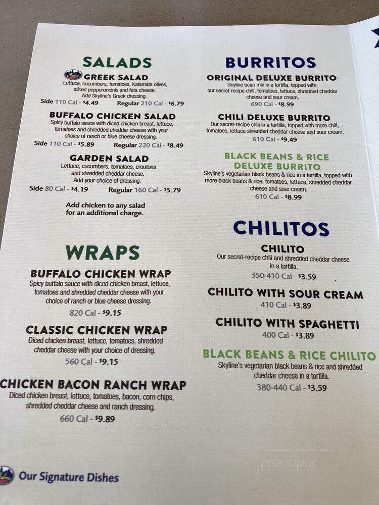 Skyline Chili - Cincinnati, OH menu_pic