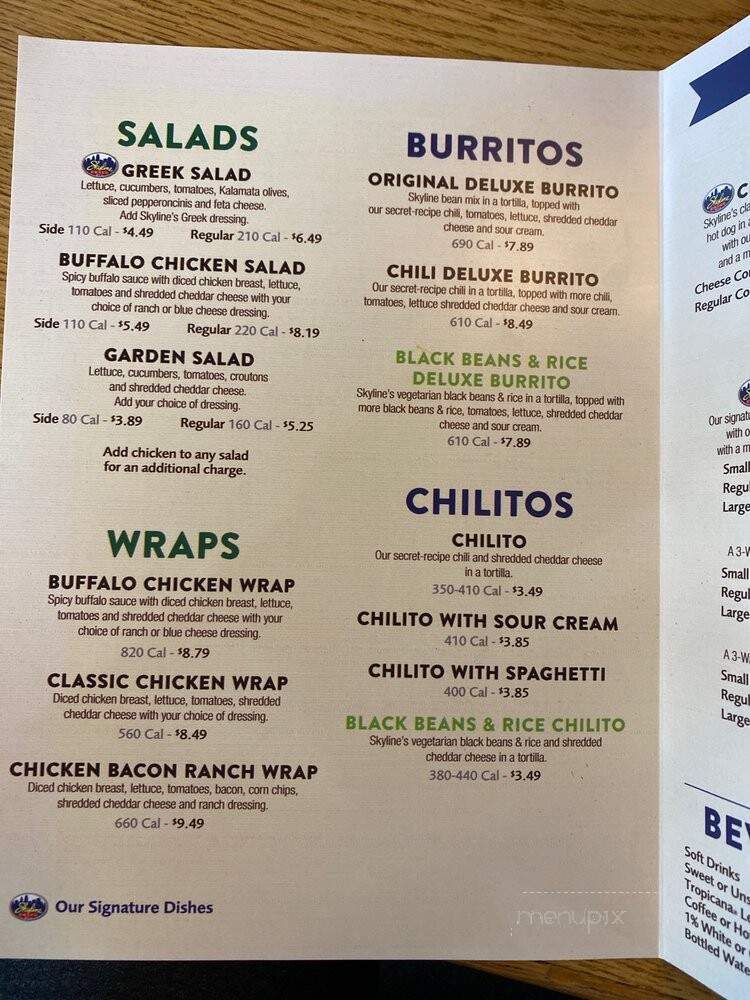 Skyline Chili - Mason, OH menu_pic