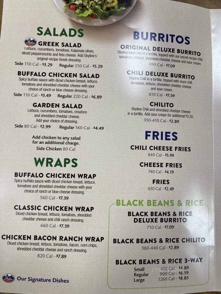 Skyline Chili - Troy, OH menu_pic