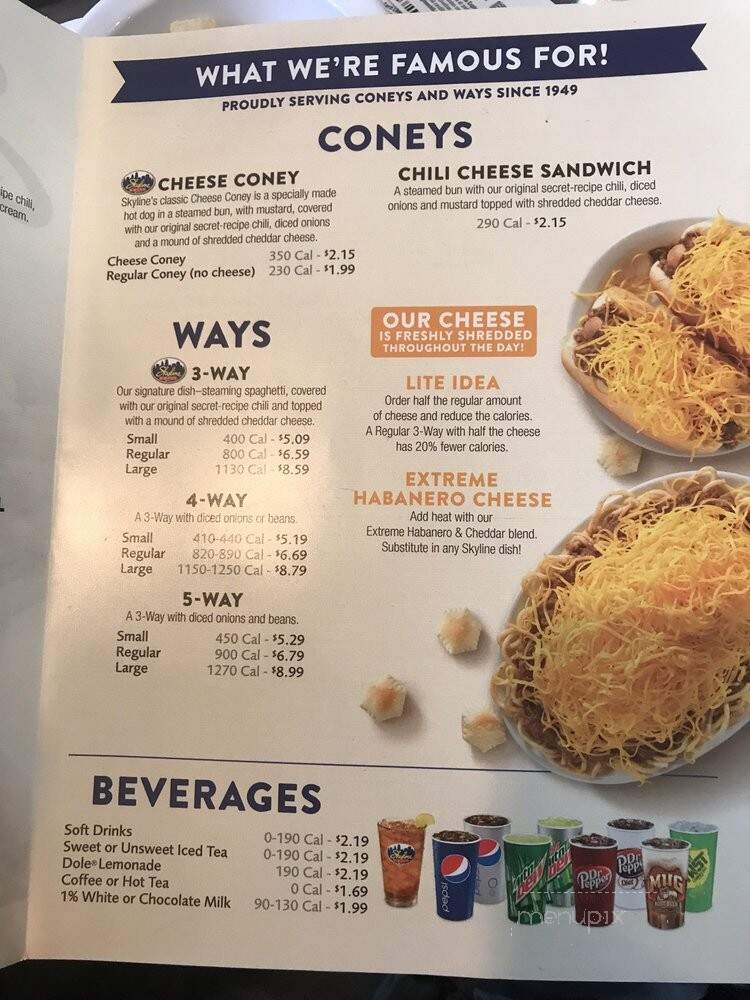 Skyline Chili - Maineville, OH menu_pic
