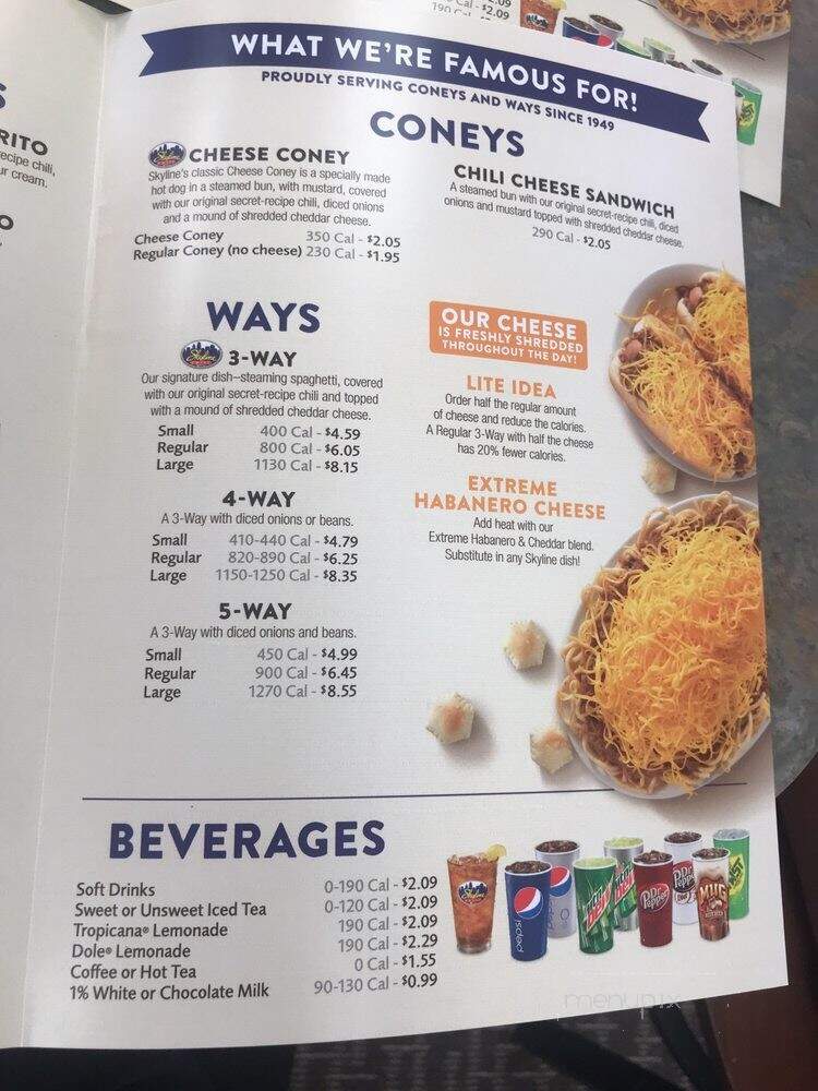 Skyline Chili - Columbus, OH menu_pic