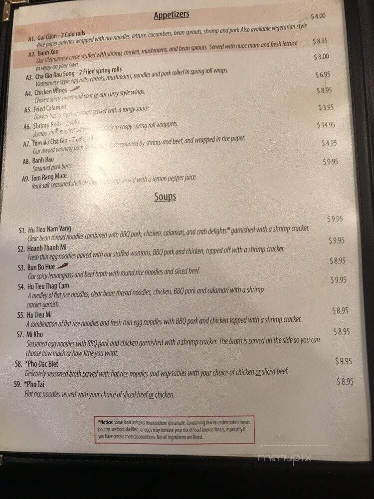 Song Long Restaurant - Cincinnati, OH menu_pic