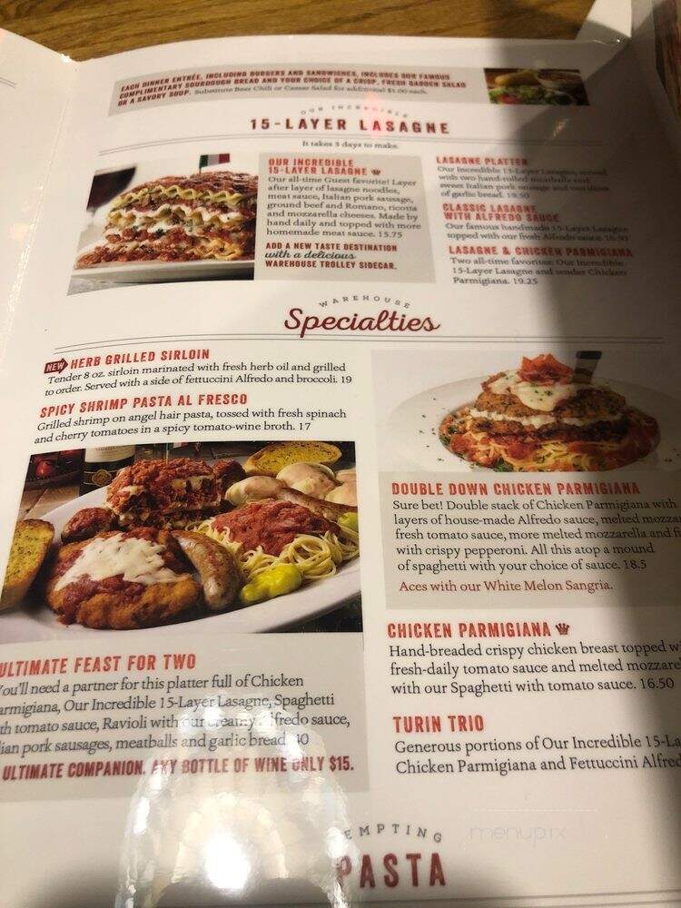 Spaghetti Warehouse - Columbus, OH menu_pic
