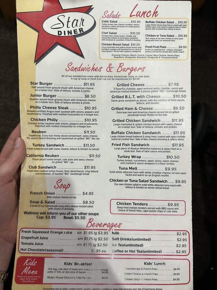 Star Diner IV - Toledo, OH menu_pic