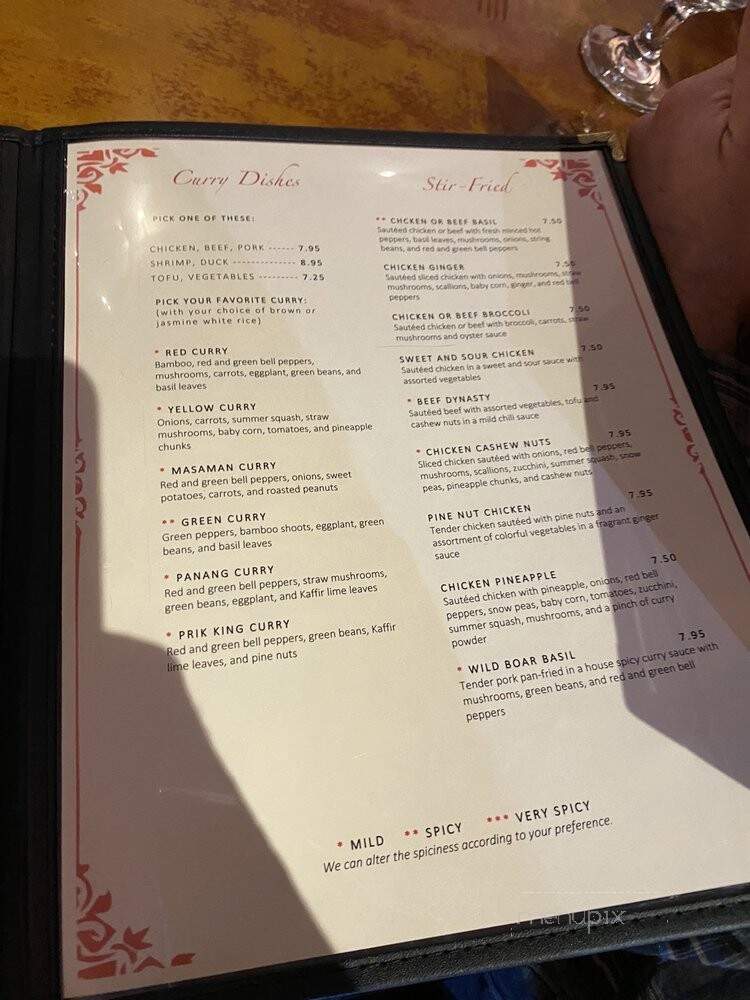 Sweet Mango Thai Cuisine - Cleveland, OH menu_pic