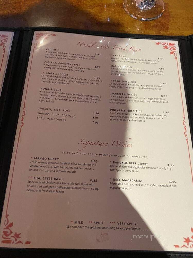 Sweet Mango Thai Cuisine - Cleveland, OH menu_pic