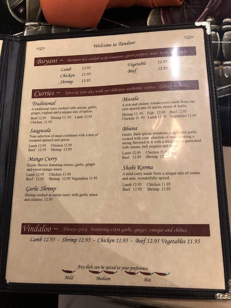 Tandoor Cuisine Of India - Toledo, OH menu_pic